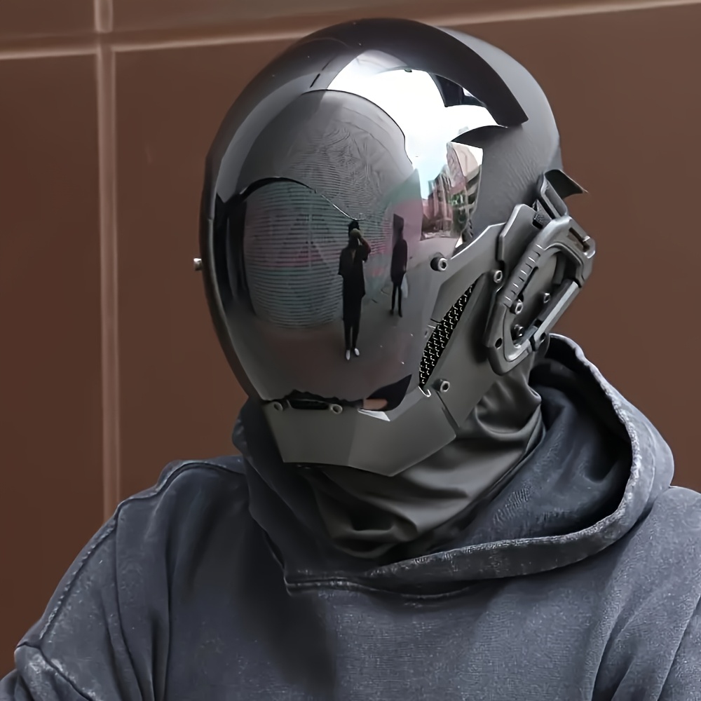 Black Cyberpunk Mask for Cosplay and Halloween